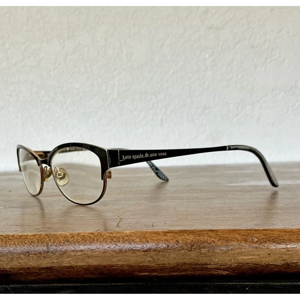 Kate Spade New York Eyeglasses Camelot 0006 Frame Only Black Polka Dot 50-15-135